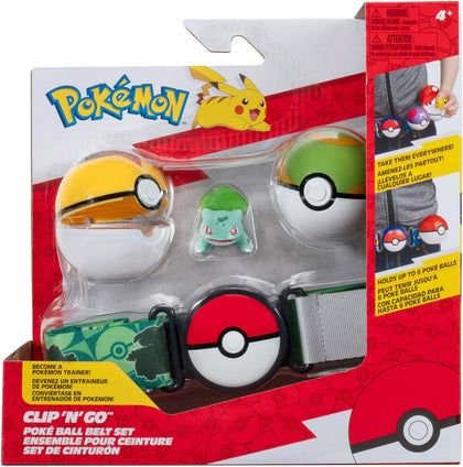 Pokémon - Clip 'n' Go - Poké Ball Set Cintura - Bulbasaur