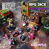 GreenStuffWorld - 7x Mix 16mm Dice - Rosa Marmo