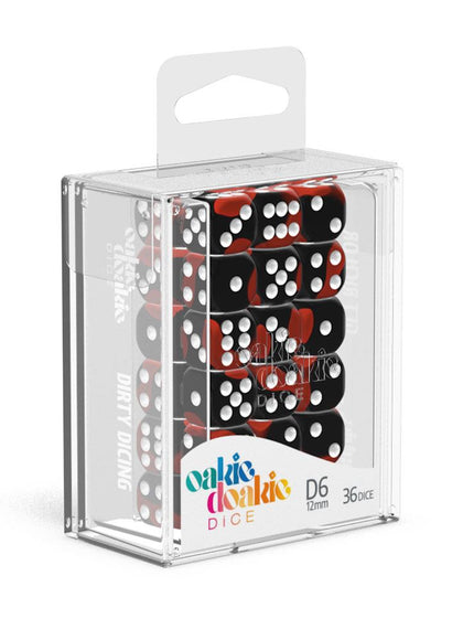 Oakie Doakie Dice D6 Dice 12 mm Glow in the Dark - Lava (36)