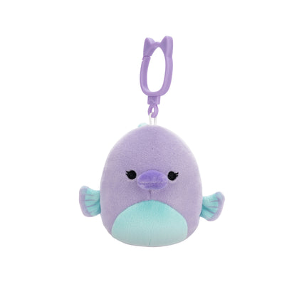 Squishmallows - Personaggi Clip On 10 cm - Saleema il Pesce Lavanda