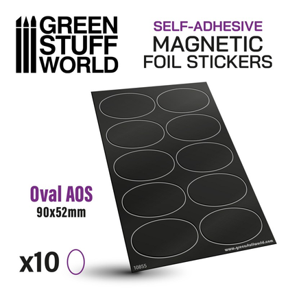 Oval Magnetic Sheet SELF-ADHESIVE - 90x52mm