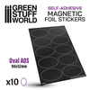 Oval Magnetic Sheet SELF-ADHESIVE - 90x52mm