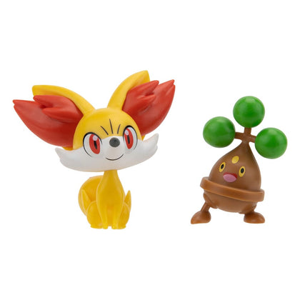 Jazwares - Pokémon - Battle Figure First Partner Set Figure 2-Pack Fennekin, Bonsly 5 cm