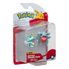 Jazwares - Pokémon - Battle Figure First Partner Set Figure 2-Pack Gible, Froakie 5 cm